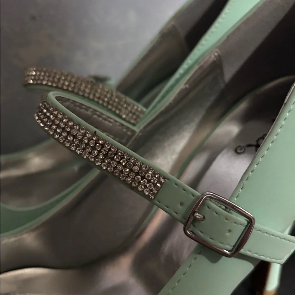 QUPID teal heels size 9 NWOT - Picture 5 of 9